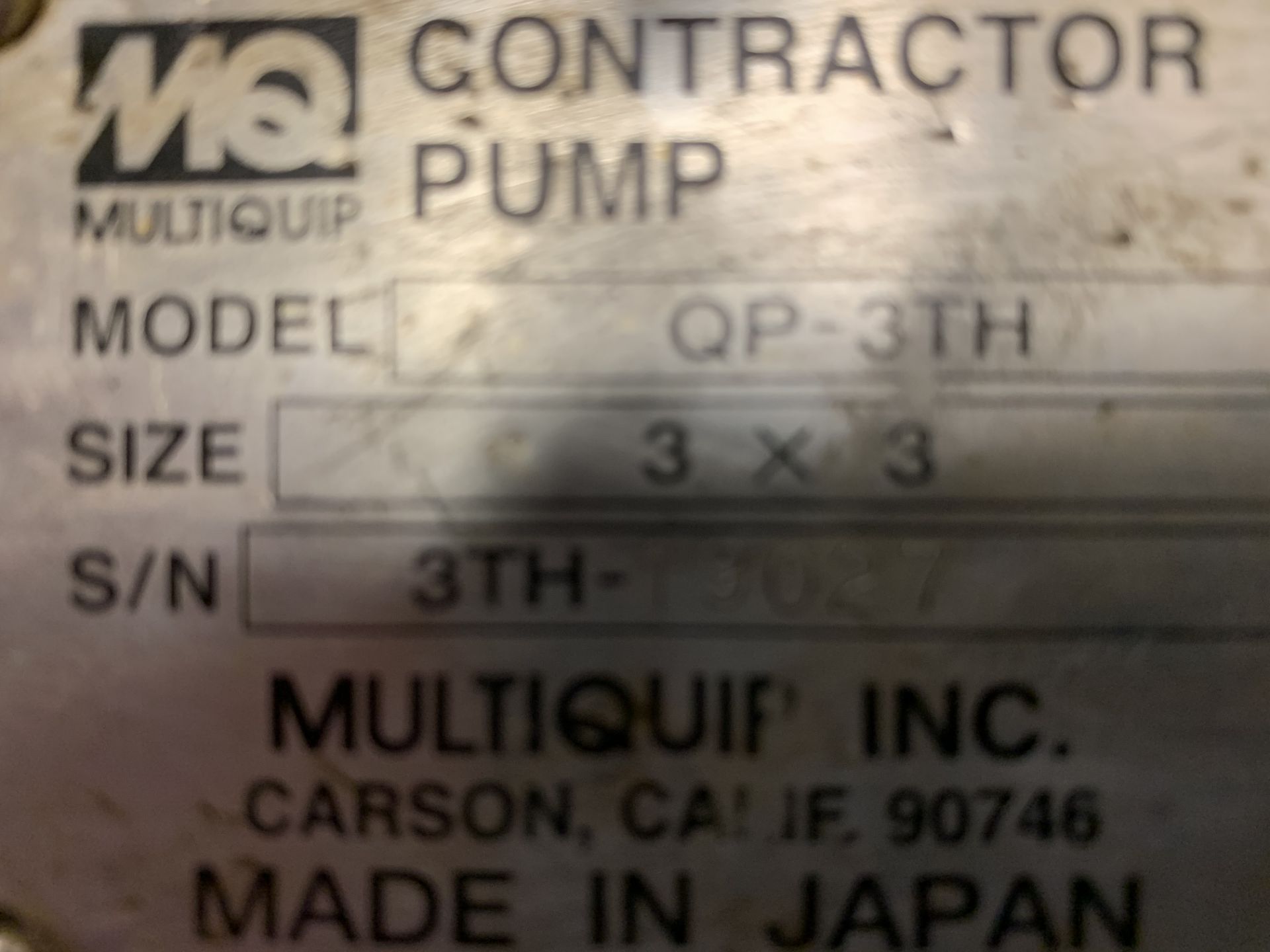 Multiquip QP3TH 3 in. trash pump, s/n 19027 - Image 4 of 4