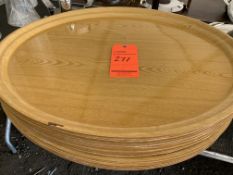 Lot of (21) wood grained waiter's trays