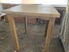 Bistro tables, 40 in. high, (16) tops, and (35) legs