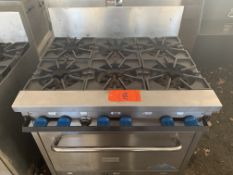 Castle gas oven, 6 burner, 30 in.