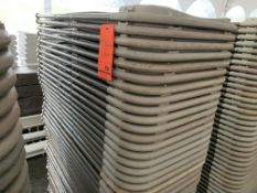 Lot of (50) gray folding chairs