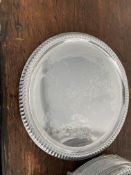 Lot of (44) round stainless trays