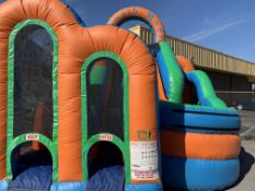 Inflatable amazing maze wet slide