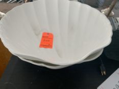 Lot of (2) acrylic shell bowls