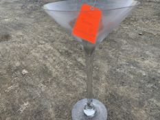 Lot of (5) large 10 in. decorative martini glass