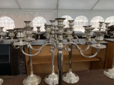 Lot of (4) candelabras, 5 light, 31 in. tall