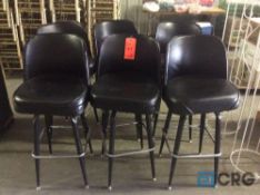 Lot of (6) black bar chairs