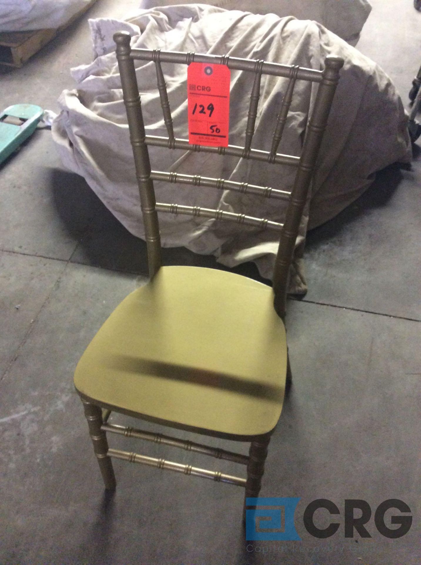 Lot of (50) gold chiavari chairs