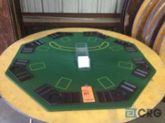 Table top poker and black jack table with card shoe
