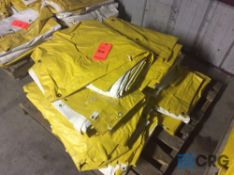 Lot of (16) 7 X 20 yellow and white tent sides