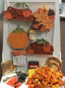 Lot of asst Fall and Autumn decor