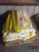 Lot of (9) 7 X 30 yellow and white tent sides