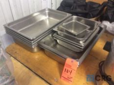 Lot of asst stainless steel insert pans