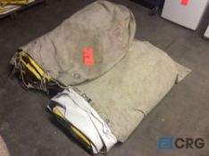 Lot of (3) 20 X 20 yellow and white tent tops