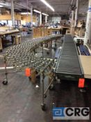 Lot of (4) 10 ft sections of roller conveyors, (1) Nest-O-Flex style accordion conveyor, approx. 50'