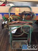 Oxy/Accet welding cart with regulator, hose and welding gun