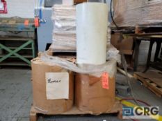 Lot consists of (6) rolls of beige styrene 20 in. wide x .050 thick x 110 yards approx.