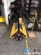 Lot of (3) pallet jacks, (3) hand dollies