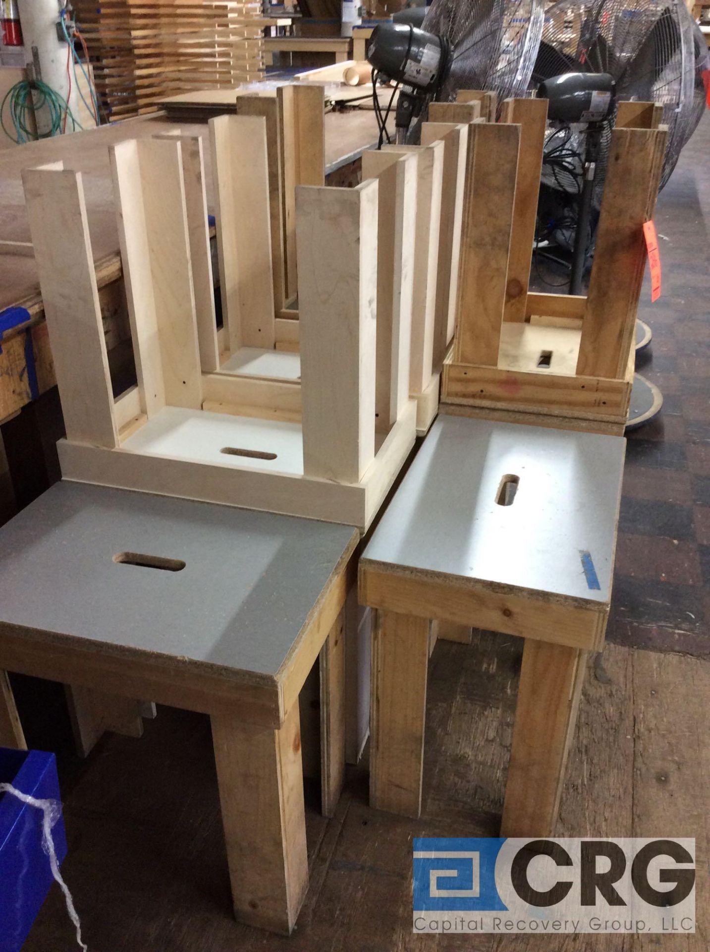 Lot of (10) custom made small work tables - Image 2 of 2