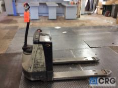 Crown 2300 series walk behind electric pallet jack, 4,500# capacity with on-board charging