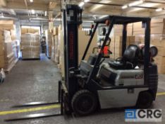 Komatsu FG20 ST-11 solid tire LP forklift, 3,000# capacity, 188 in. mast with side shift, 1,730