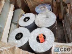 Lot consists of (4) rolls of grey styrene, (1) roll blue styrene, .050 thick x 110 yards approx.