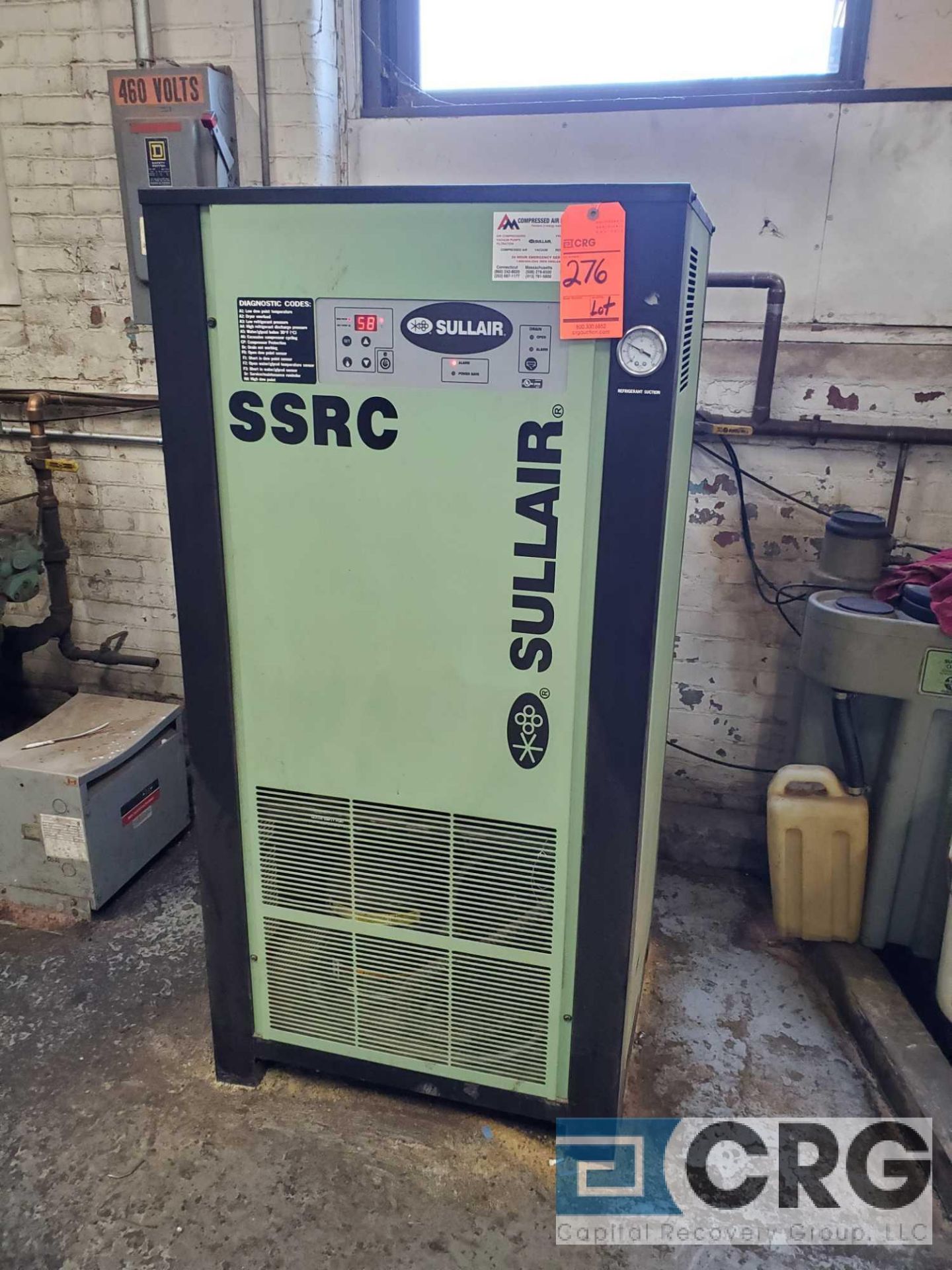 2019 Sullair 3009V rotary screw air compressor, 45 HP, 135 CFM, with SSRC-175A refrigerated air - Image 3 of 7