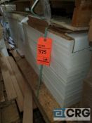 Lot of (225) white styrene 58 3/4 in x 14 1/2 in x 3/16 in.