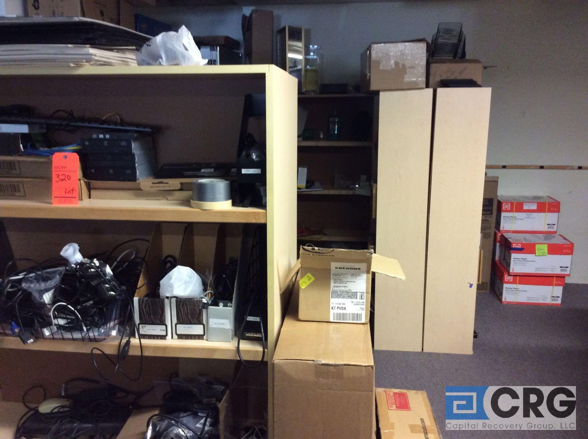 Lot of entire room, to include shelving, metal cabinets, metal filing cabinets, displays, road - Image 3 of 10