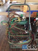 Oxy/Accet welding cart with regulator, hose and welding gun
