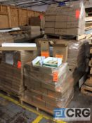Lot consists of (5) assorted pallets of display/shelving accessories, (31) sheets of particle board