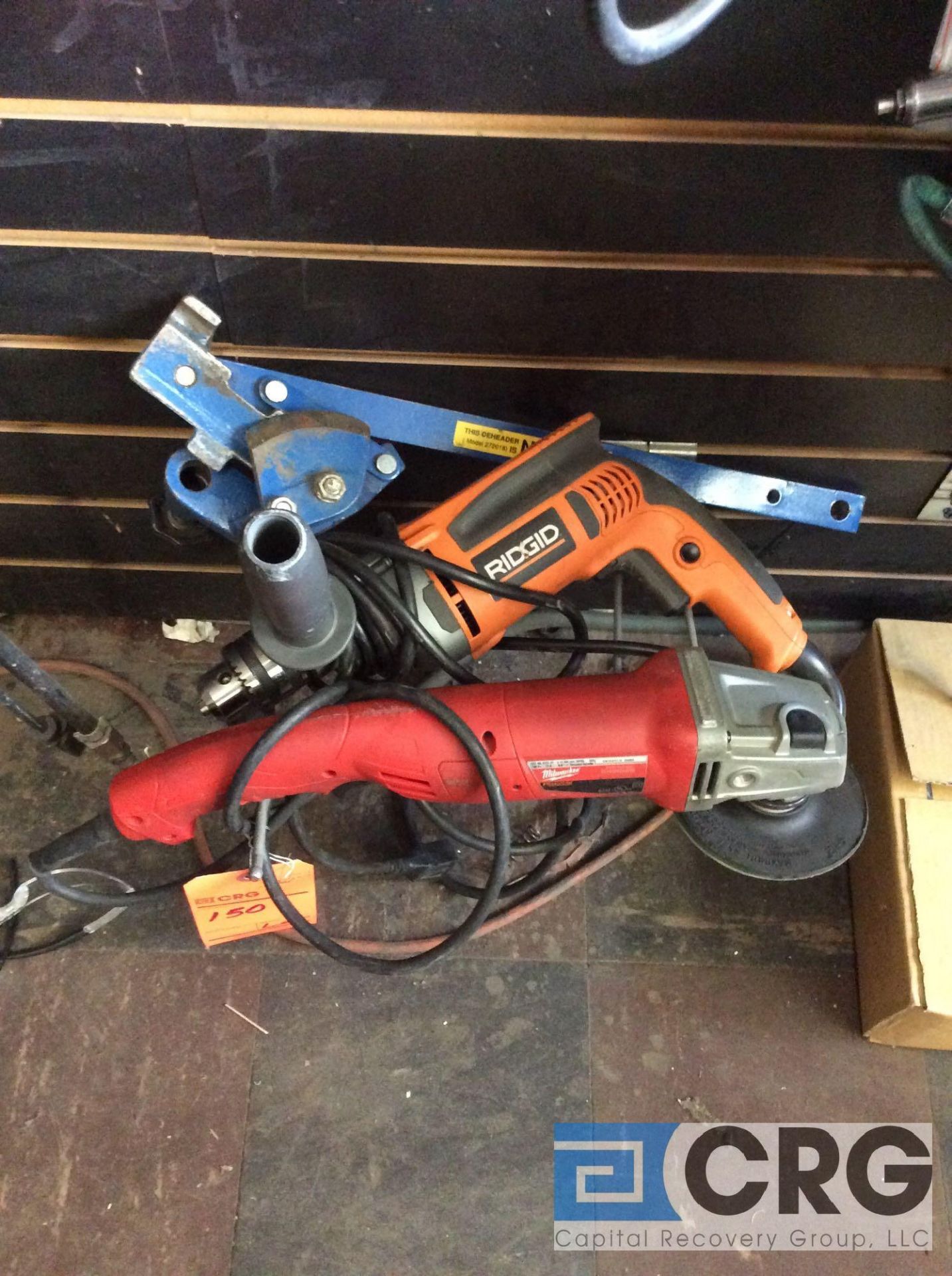 Lot including (1) Milwaukee 4 1/2 in. grinder m/n 6121-31, (1) rigid m/n R7111 corded 1/2 in. chuck, - Image 2 of 2