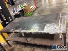 Lot consists of (1) steel welding/working table 8 feet long x 4 feet deep
