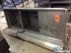Lot consists of (1)stainless steel sink 36 in. x 72 in. with stainless steel back splash