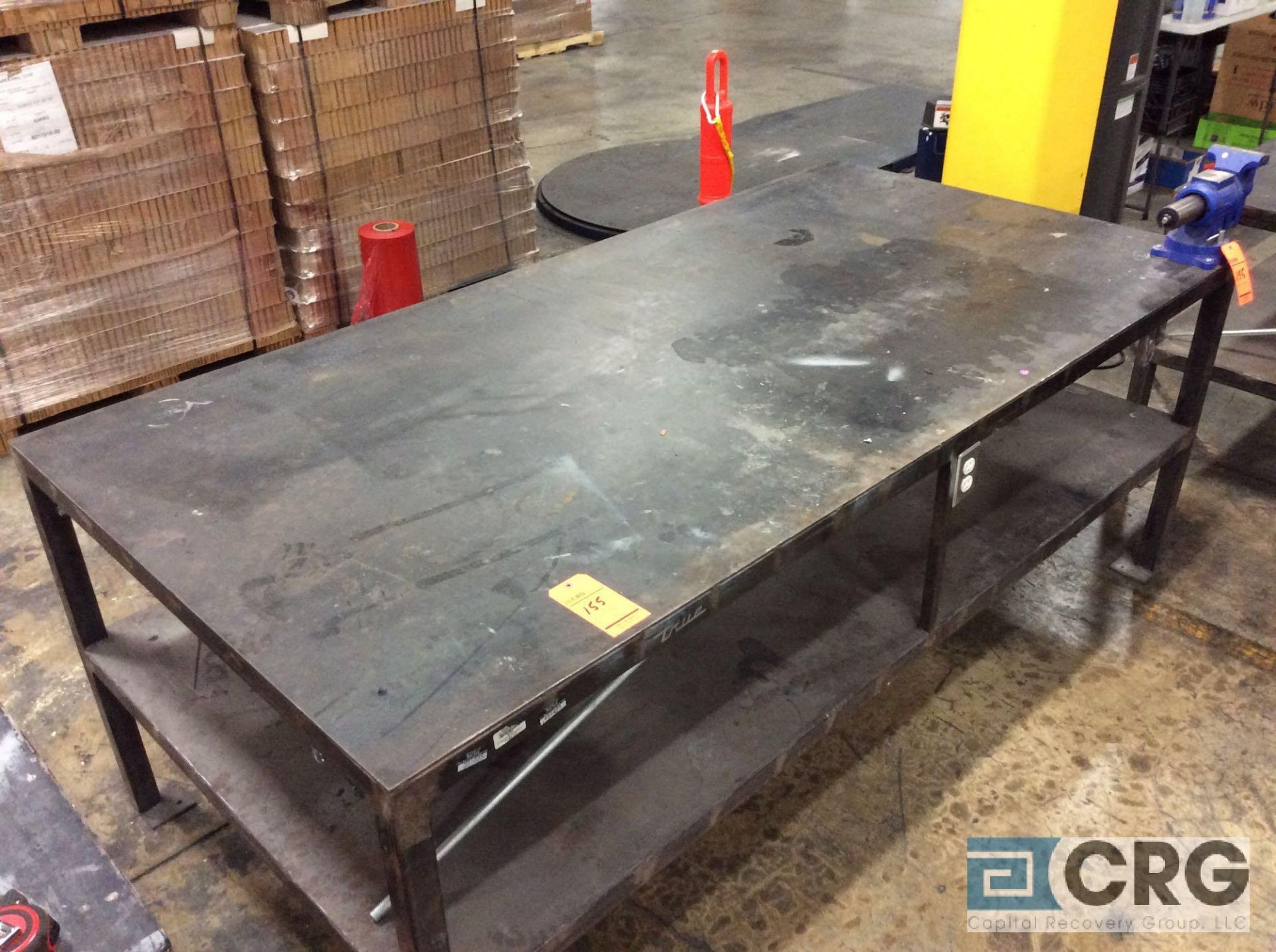 Lot consists of (1) steel welding/working table 8 feet long x 4 feet deep with vise - Image 2 of 2