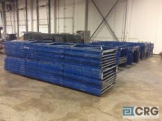 Lot of (108) 15 foot high X 48 inch deep 3 X 3 tear drop style pallet rack uprights (DISMANTLED