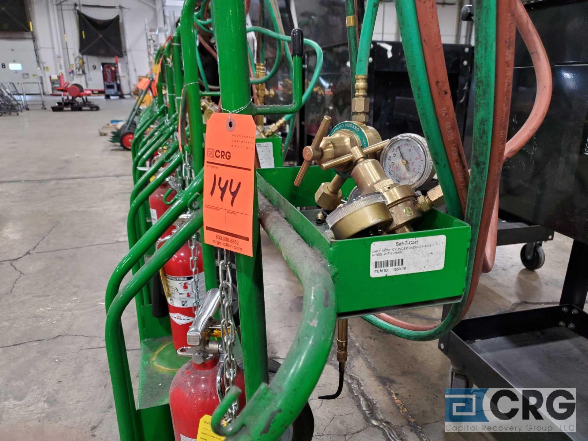 Lot consists of (2) cutting torch carts with regulators, torch heads, hoses and fire extinguisher - Image 2 of 2