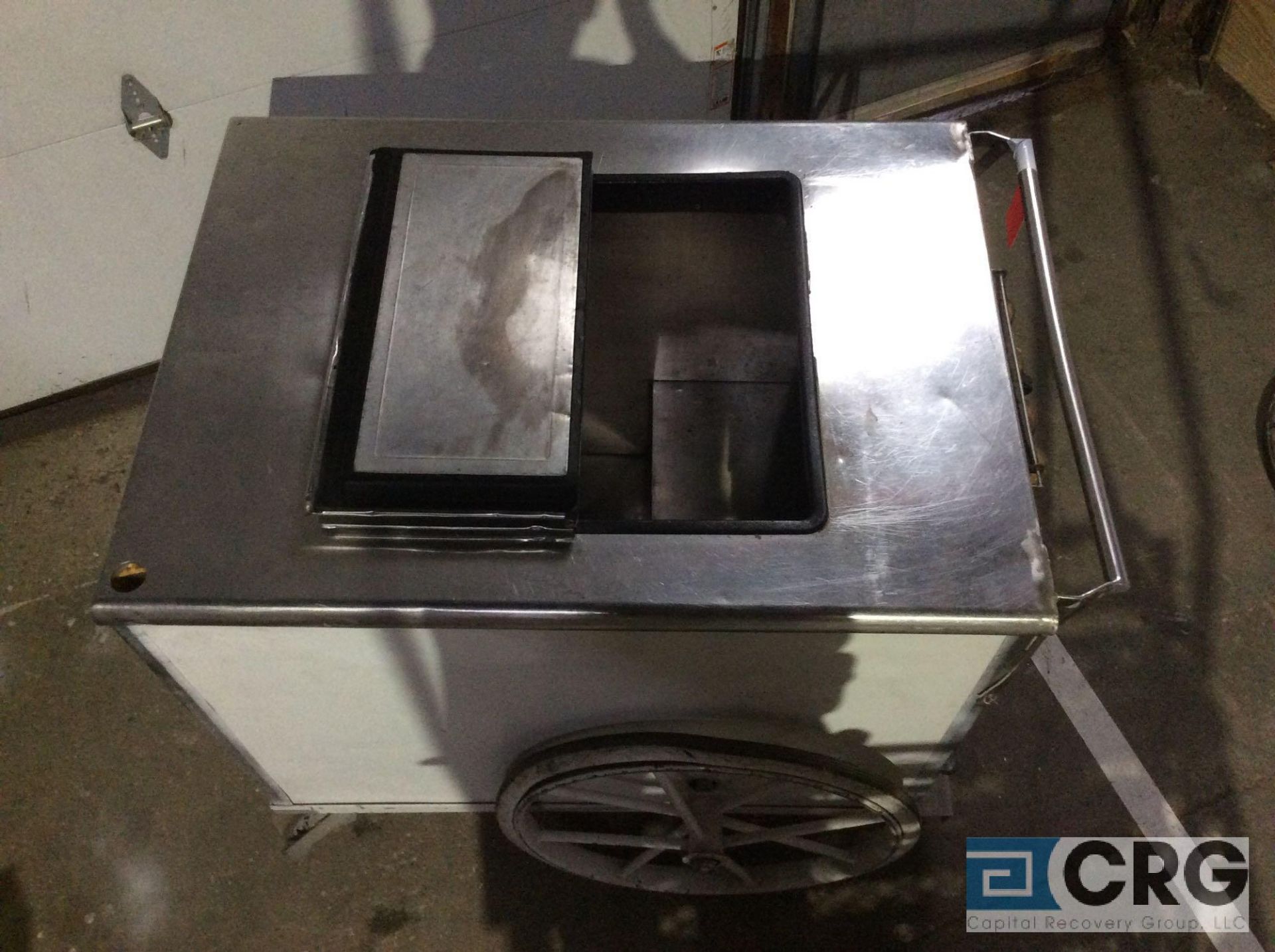 C. Nelson m/n BDC-8 portable ice cream/frozen dessert freezer cart with umbrella, 44 in. Long x 30.5 - Image 2 of 3