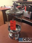 Lot of (2) 3 gallon glass / stainless steel juice dispensers