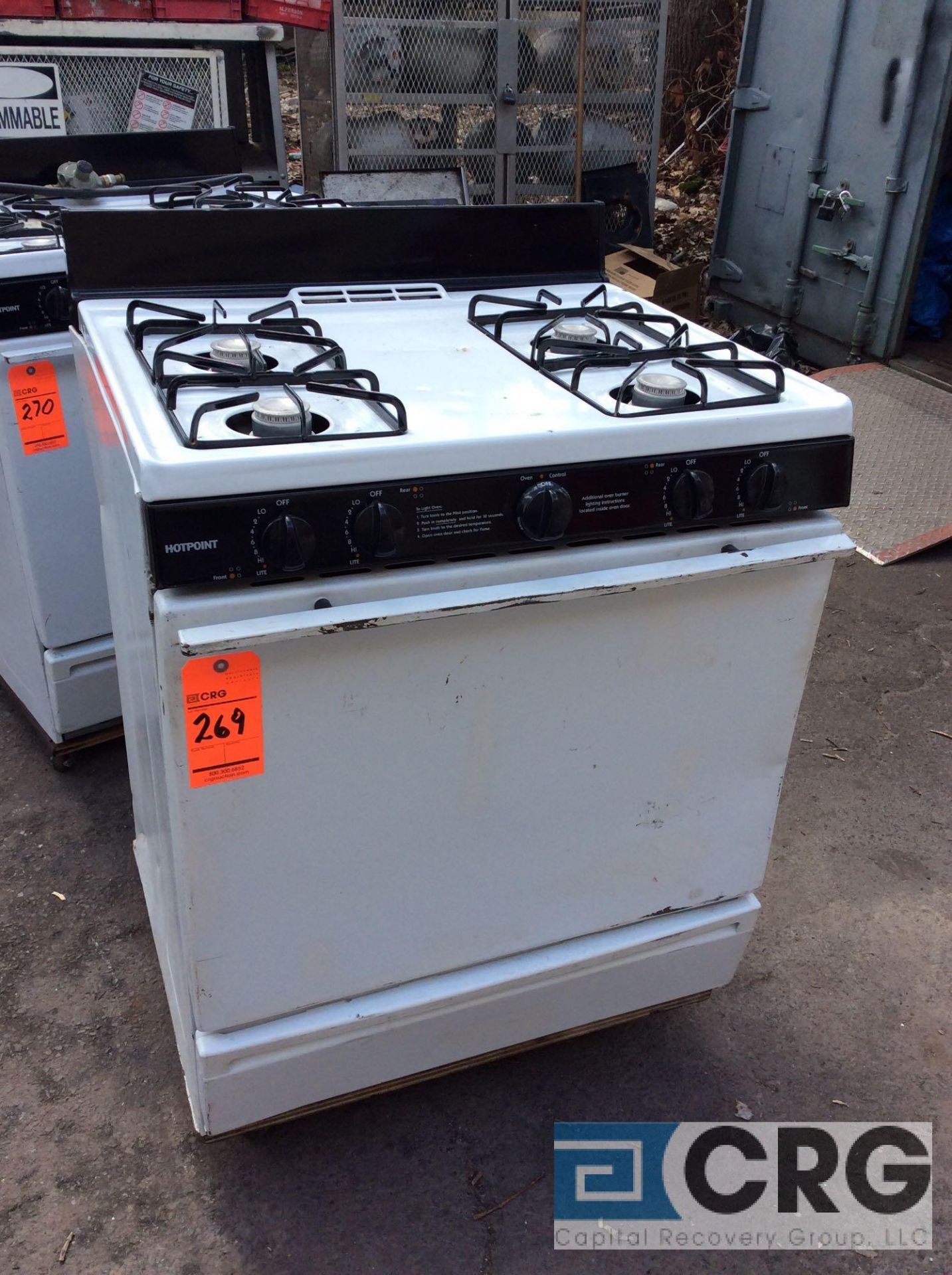 Hotpoint propane gas stove
