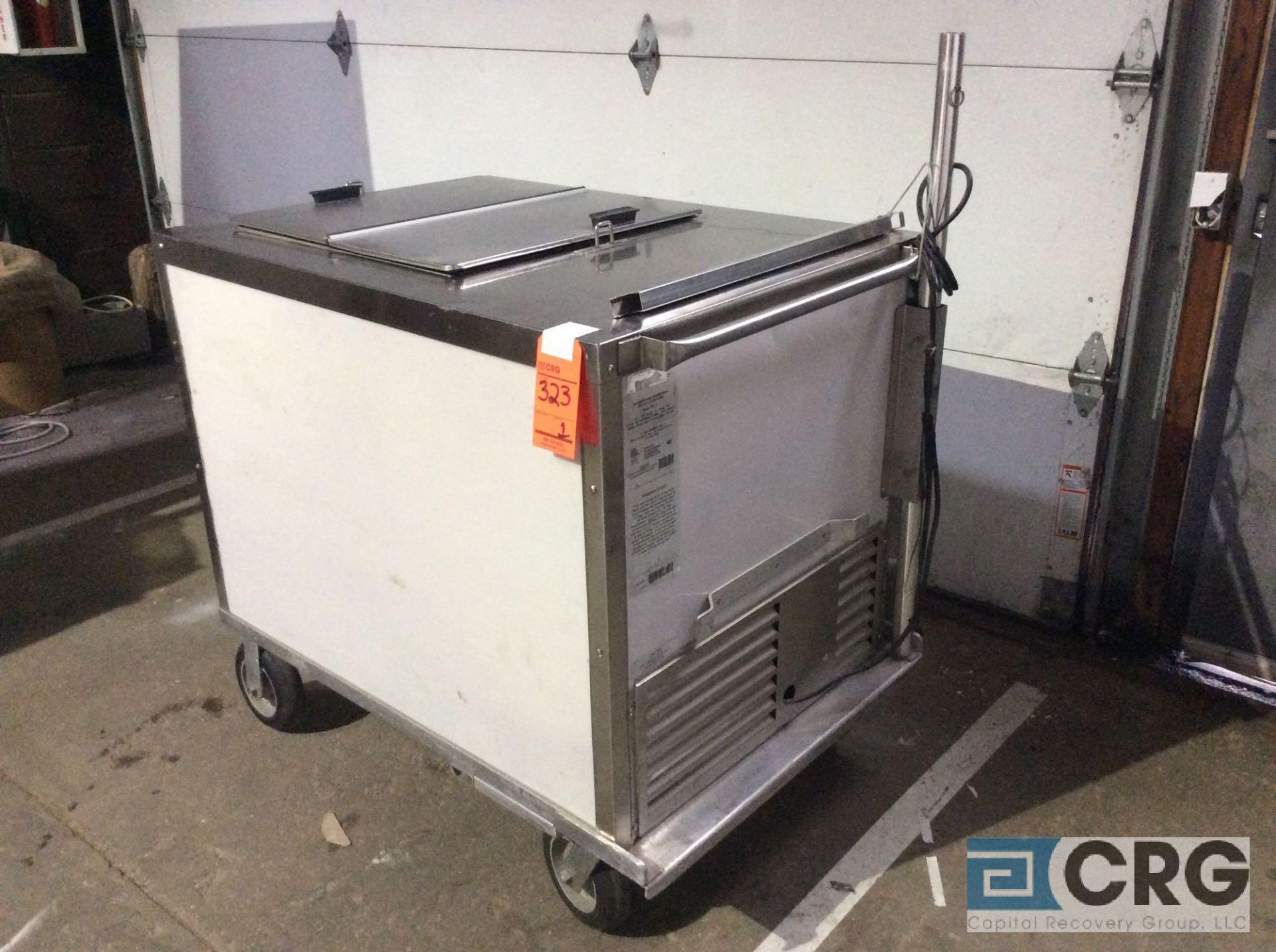 C. Nelson m/n BDC-8 portable ice cream/frozen dessert freezer cart with umbrella, 44 in. Long x 30.5 - Image 3 of 3