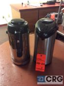 Lot of (4) asst 15 cup hot beverage pressure pots