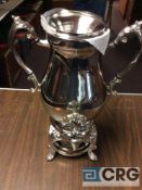 Lot of (2) 25 cup silver plated samovars