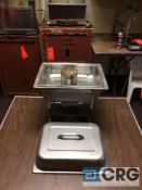 Lot of (4) 4 Qt rectangular stainless chafing dish, 10 x 12