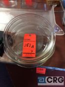 Lot of (7) 3 qt round pyrex glass dishes