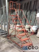 8 step portable steel stock ladder