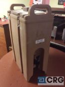 Lot of (2) Cambro 5 gallon portable thermal dispenser (TAN)