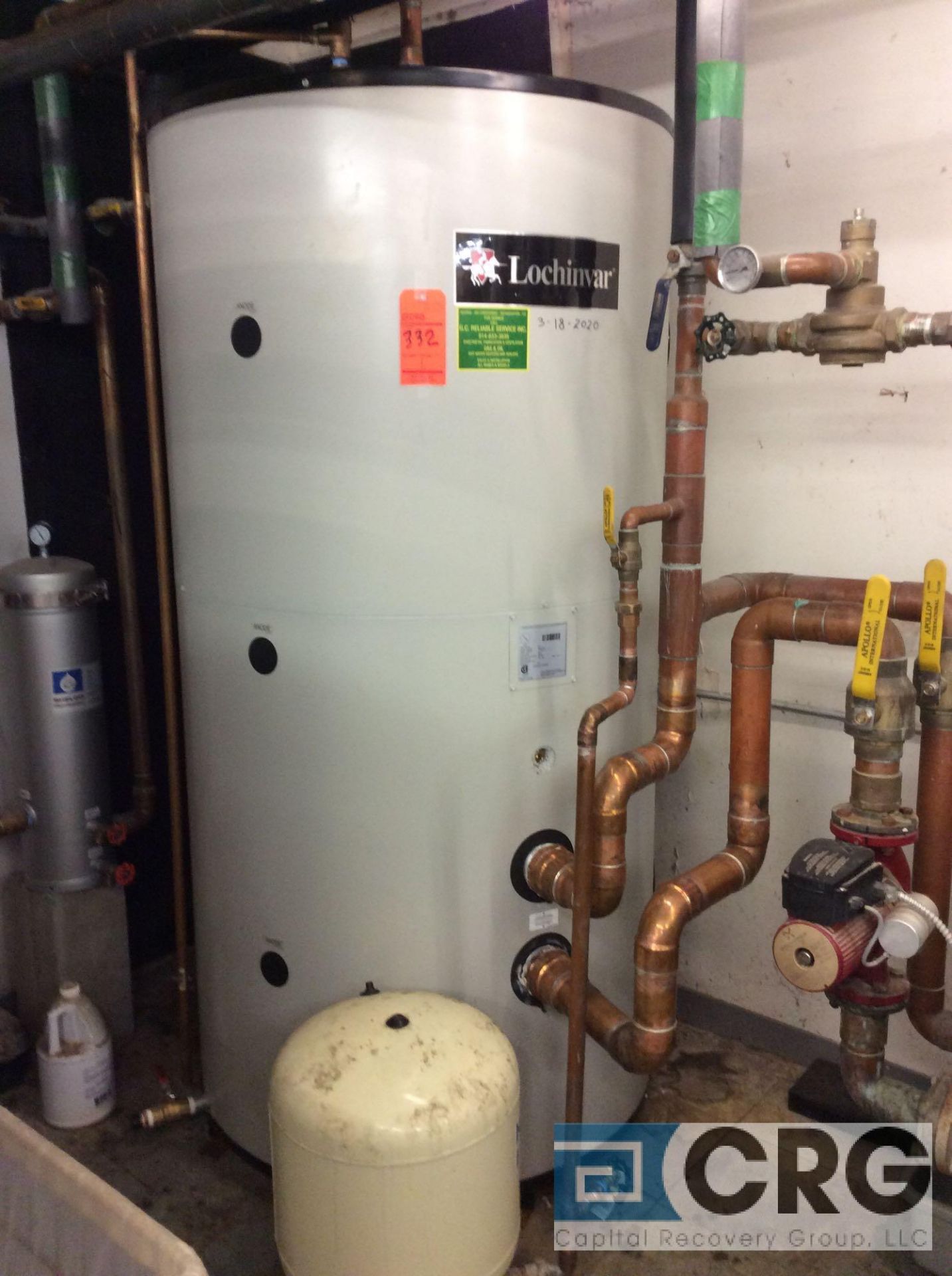 Lochinvar RGA0318 vertical water tank, (NEW, INSTALLED IN MARCH 2020) and Shelco filter