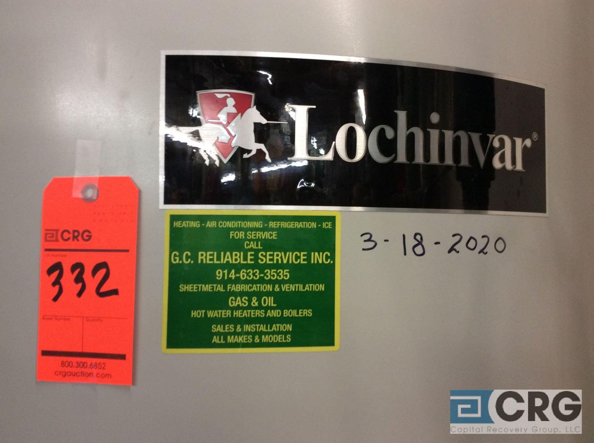Lochinvar RGA0318 vertical water tank, (NEW, INSTALLED IN MARCH 2020) and Shelco filter - Image 3 of 5