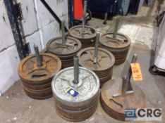 Lot of 45 lb plate weights